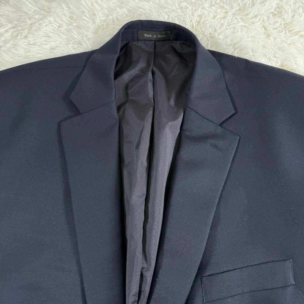 Lauren Ralph Lauren Blazer Mens 48R Navy Wool Designer Gold Buttons Sport Coat
