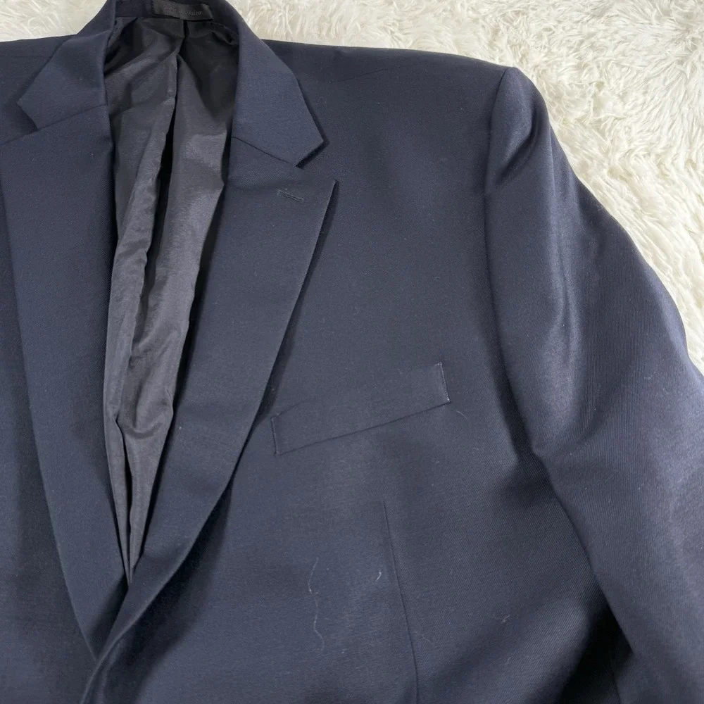 Lauren Ralph Lauren Blazer Mens 48R Navy Wool Designer Gold Buttons Sport Coat