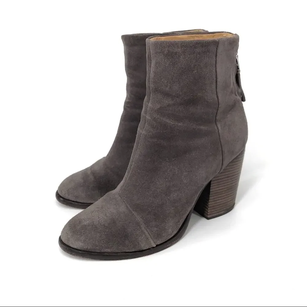 RAG & BONE Ashby Ankle High Boot Suede Grey 37.5