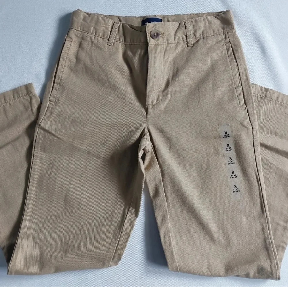 The Children's Place Boys uniform chino Pants adjustable Waist Size 8‎
