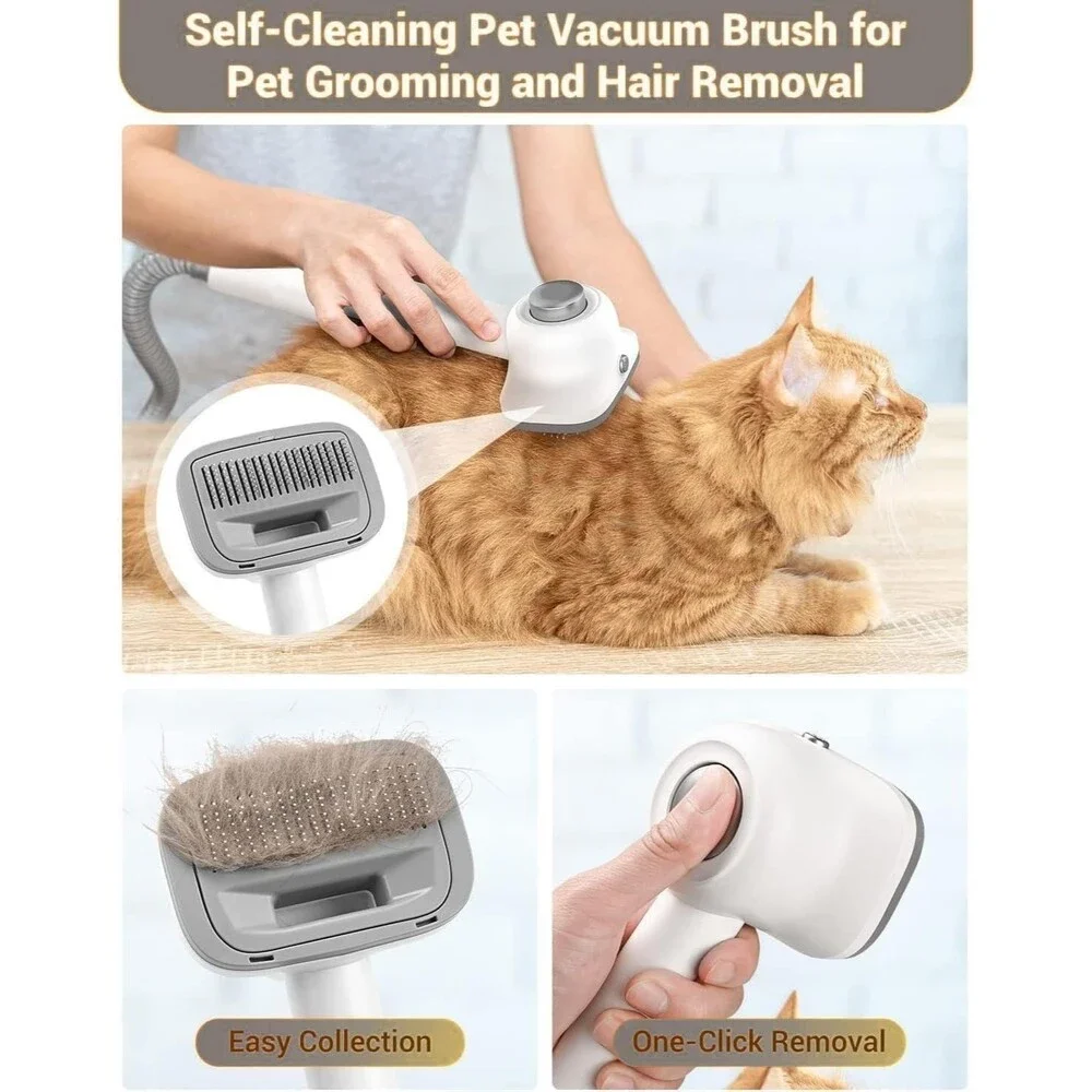 Dog Vacuum Grooming Kit for Shedding: Professional Hair Clippers Off-White NEW