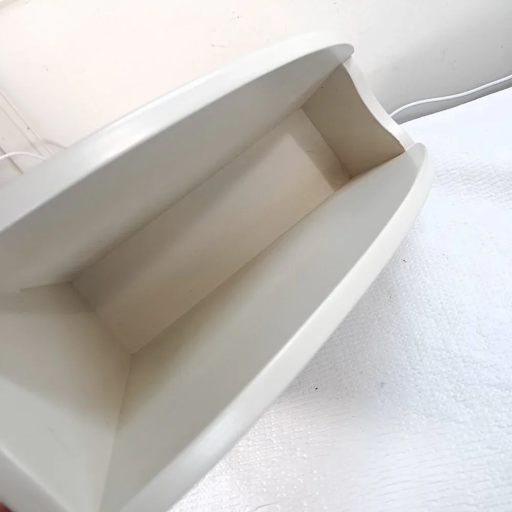 Rubbermaid Ikon wood‎ Magazine file organizer cream white storage Home Office