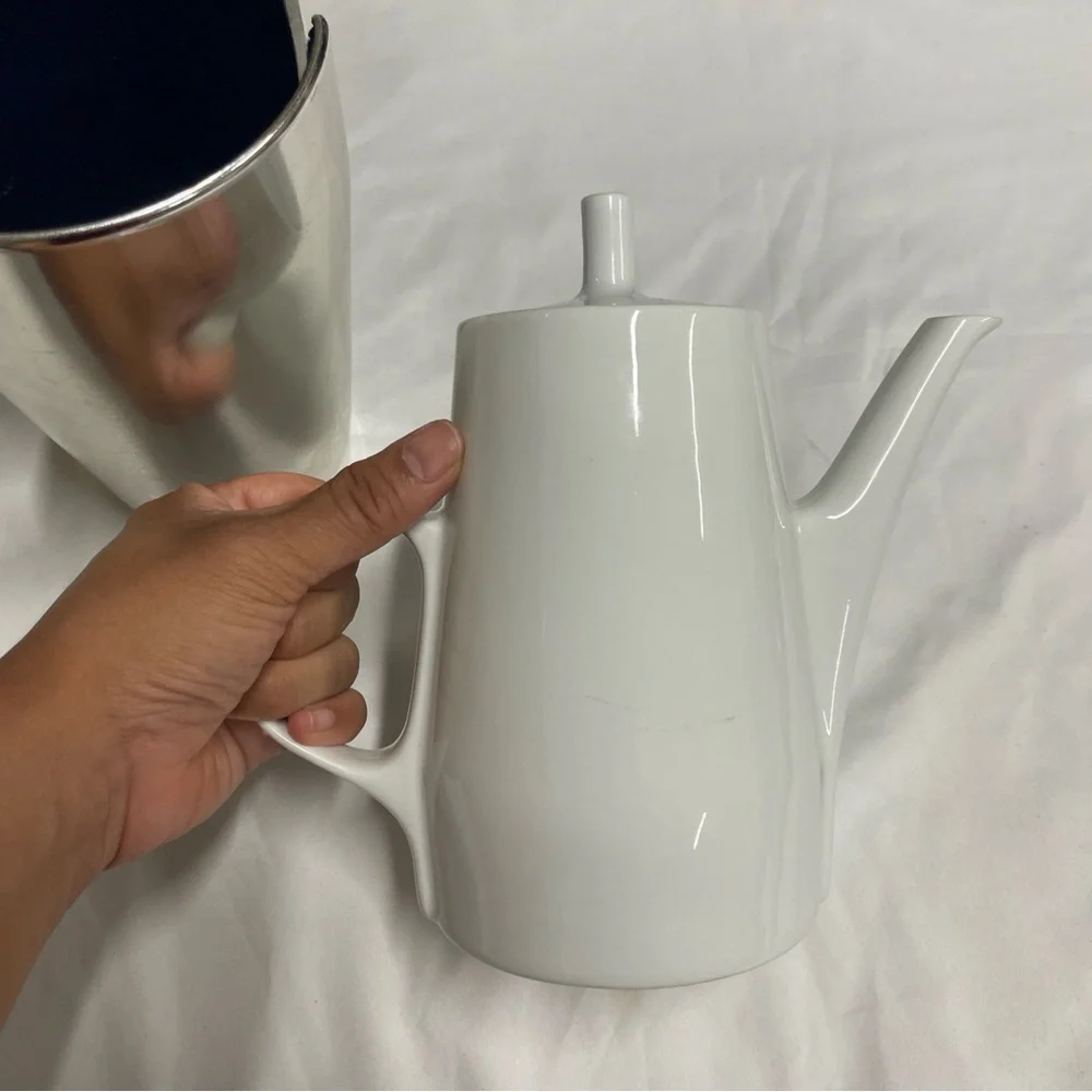 MCM VTG MELITTA 8-80 CERAMIC TEAPOT WITH INSULATING COVER GERMANY,‎ 1960S