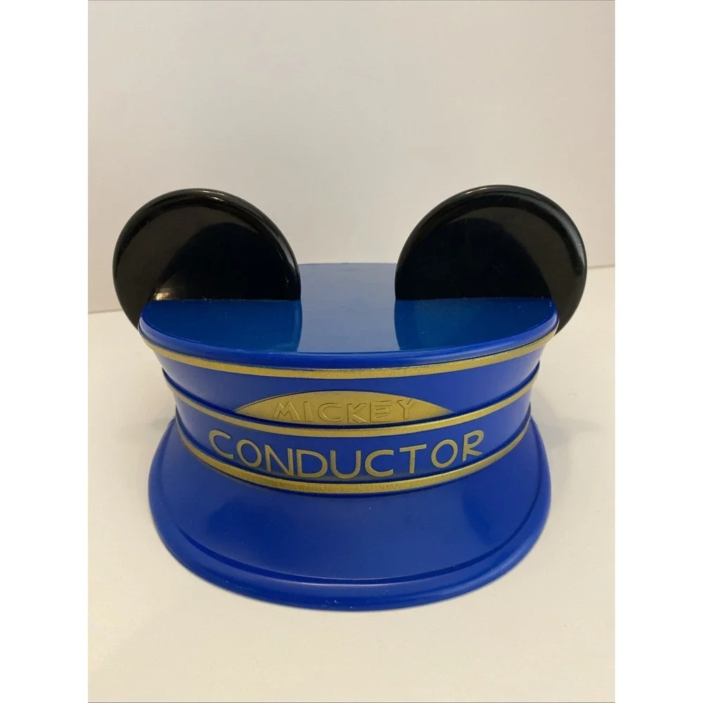 Mickey Mouse Ears Train CONDUCTOR‎ Hard Shell Hat Vintage RARE Costume Toy