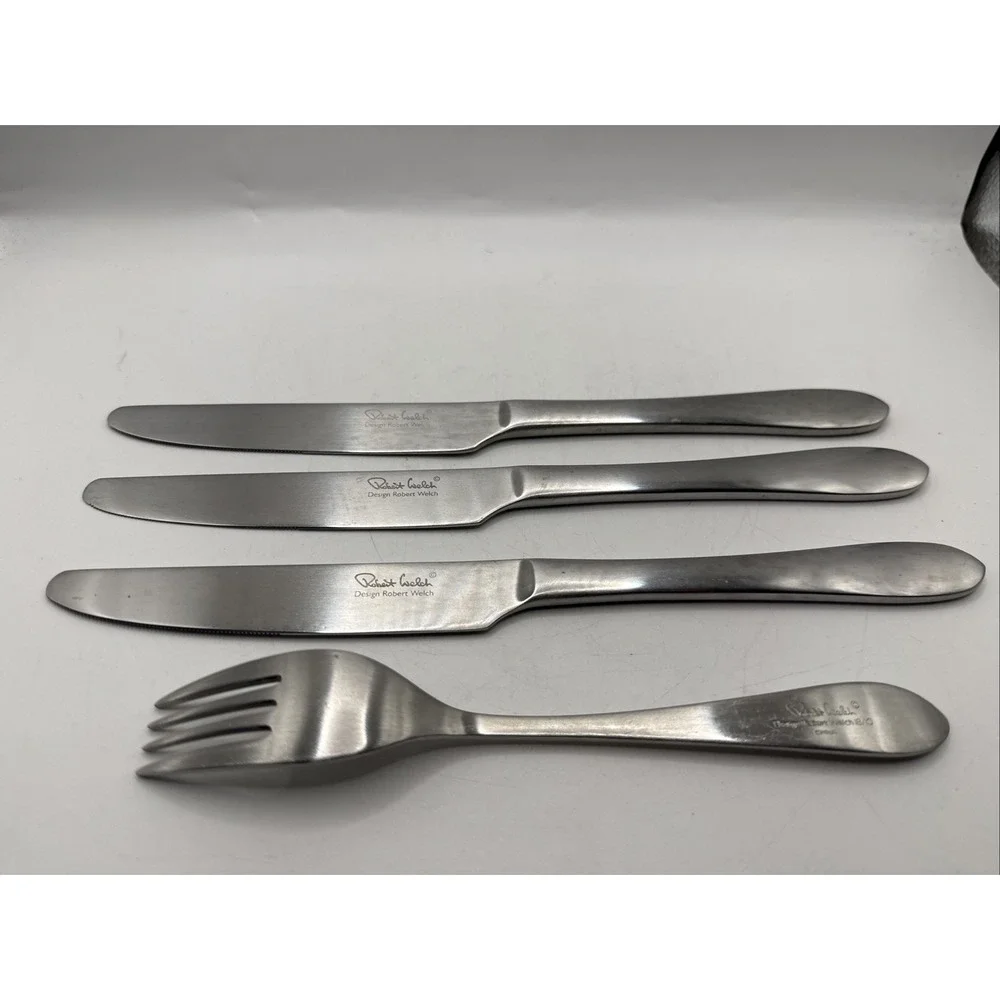 Robert Welch 3 Butter Knifes And 1 Fork