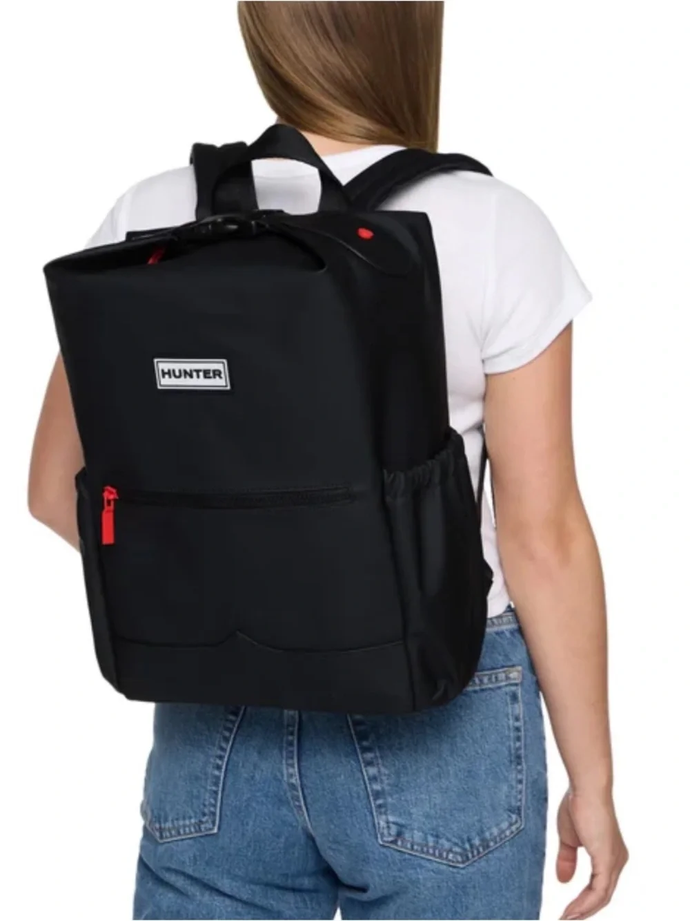 Hunter Top Clip Backpack fits 14” laptop, Waterproof, Black, NWT