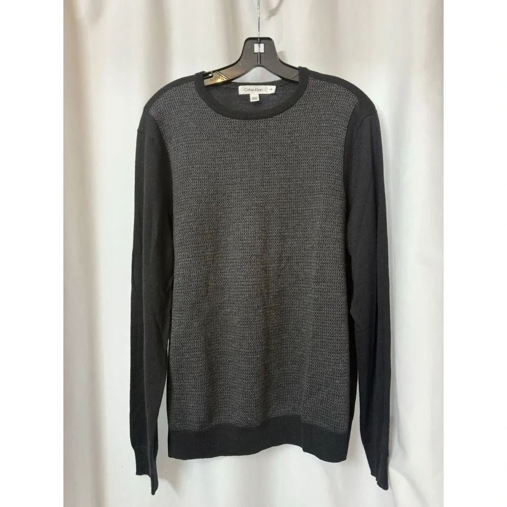 Calvin Klein Sweater Men‎ Large Cotton Blend Knit Long Sleeve J70