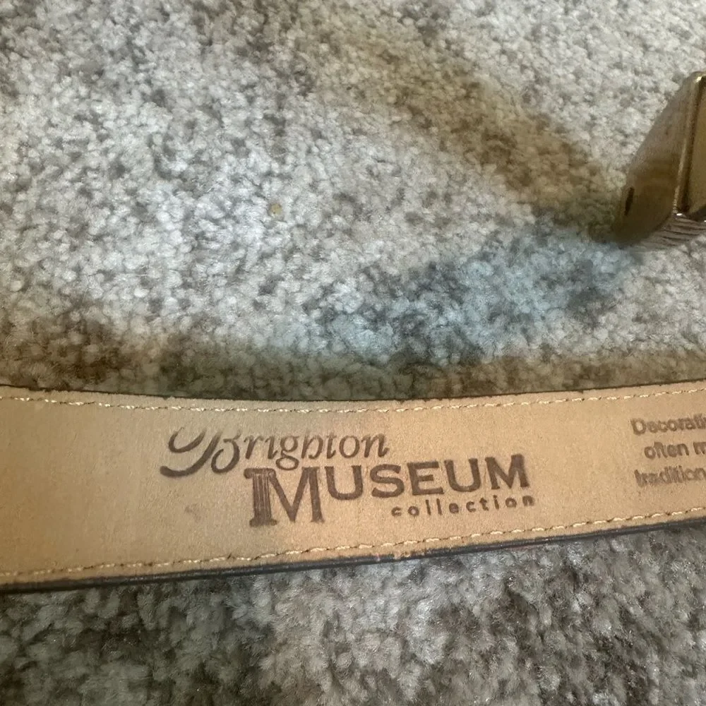 Brighton Brown Alligator Embossed Leather Belt L