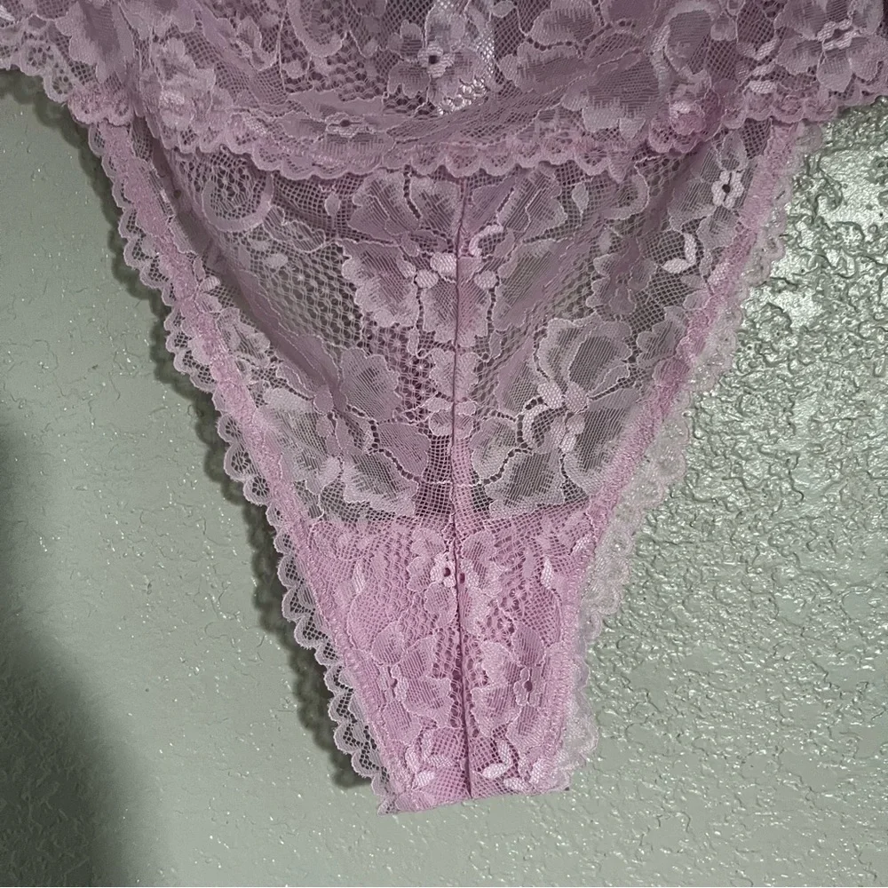 Savage X Fenty High Waist Lace Thong Pink Size 1X