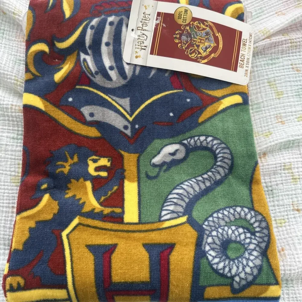 Warner Bros Harry Potter House Crests Beach Towel, 28
