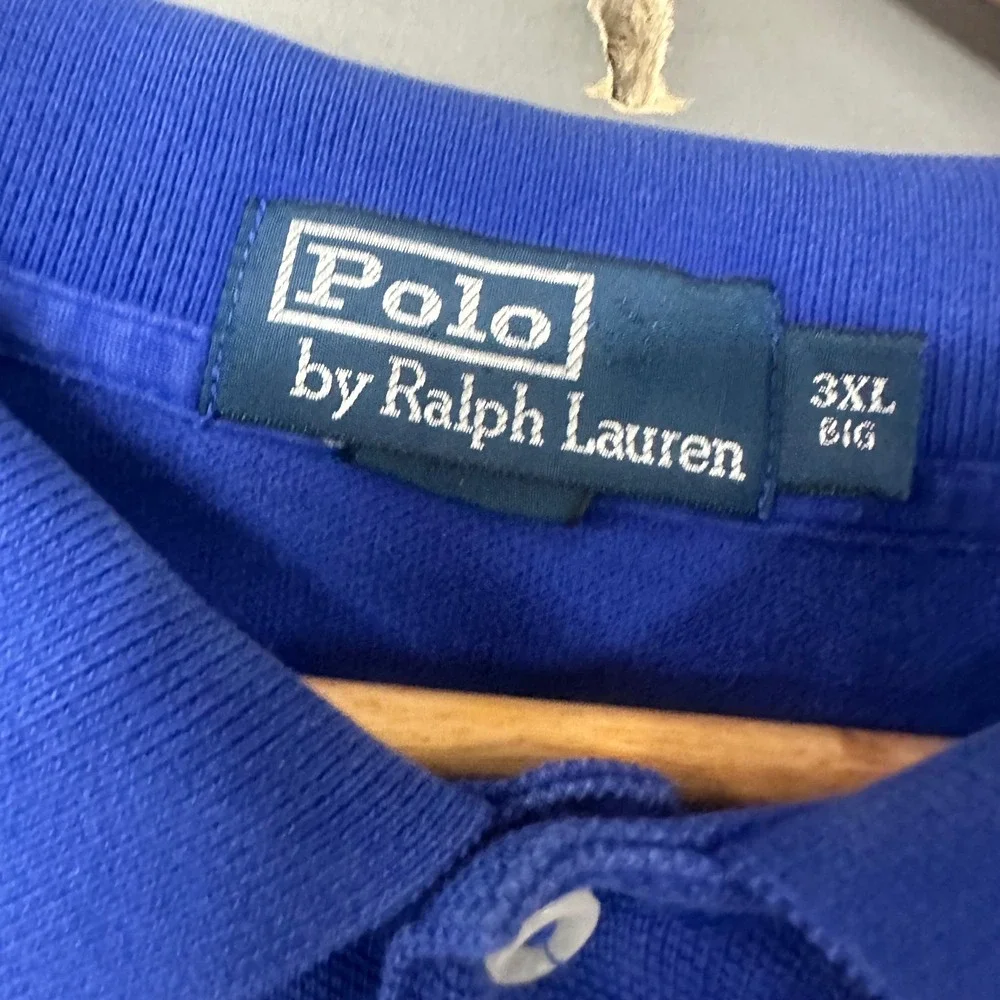 Polo Ralph Lauren Mens 3XL Big Royal‎ Blue Cotton Pique Short Sleeve Polo Shirt