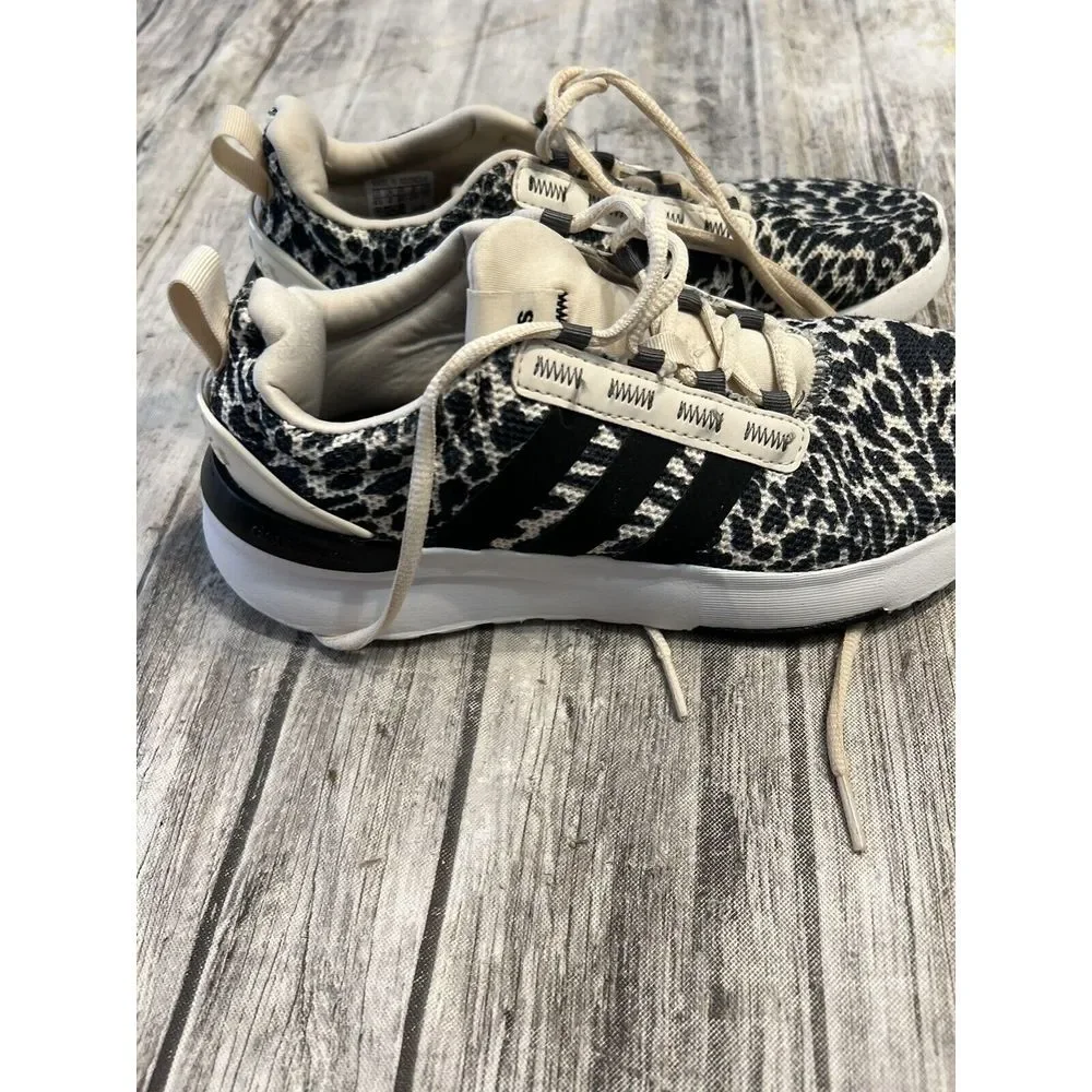 Adidas Swift Run 22 Leopard Cheetah‎ Print Black White GZ 4681 4.5