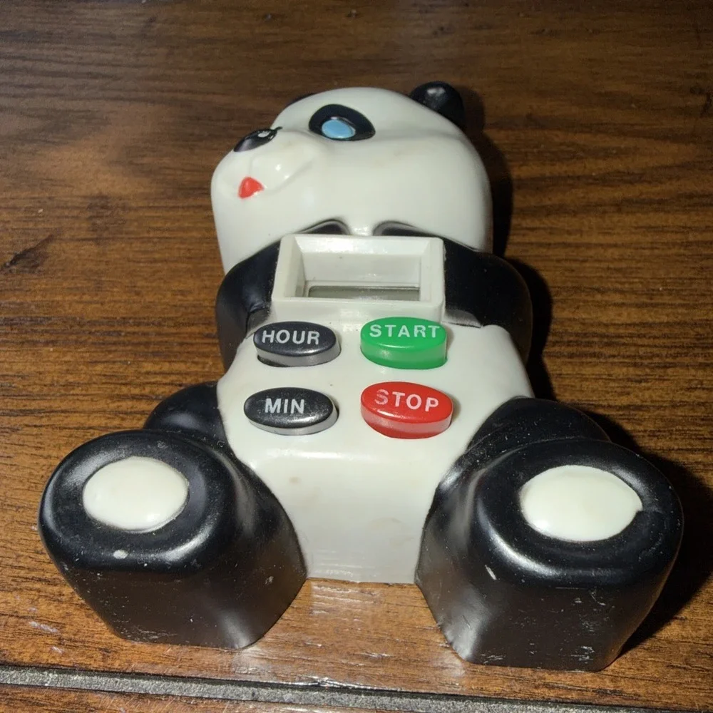Vintage‎ Magnetic Panda Kitchen Timer Tested and Works Up To 15 Hours