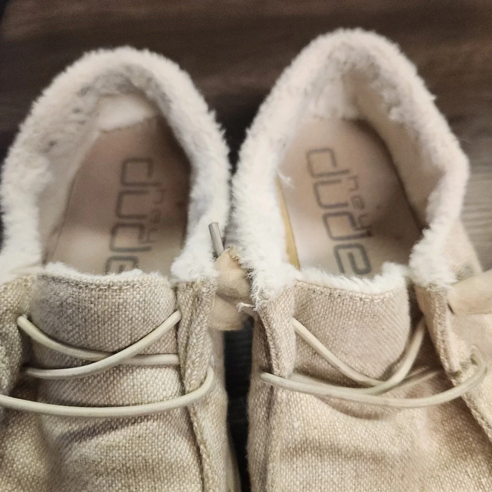Hey Dude Women's Wendy Funk Wool Beige Size 7 Slip On Walking Comfort Shoes
