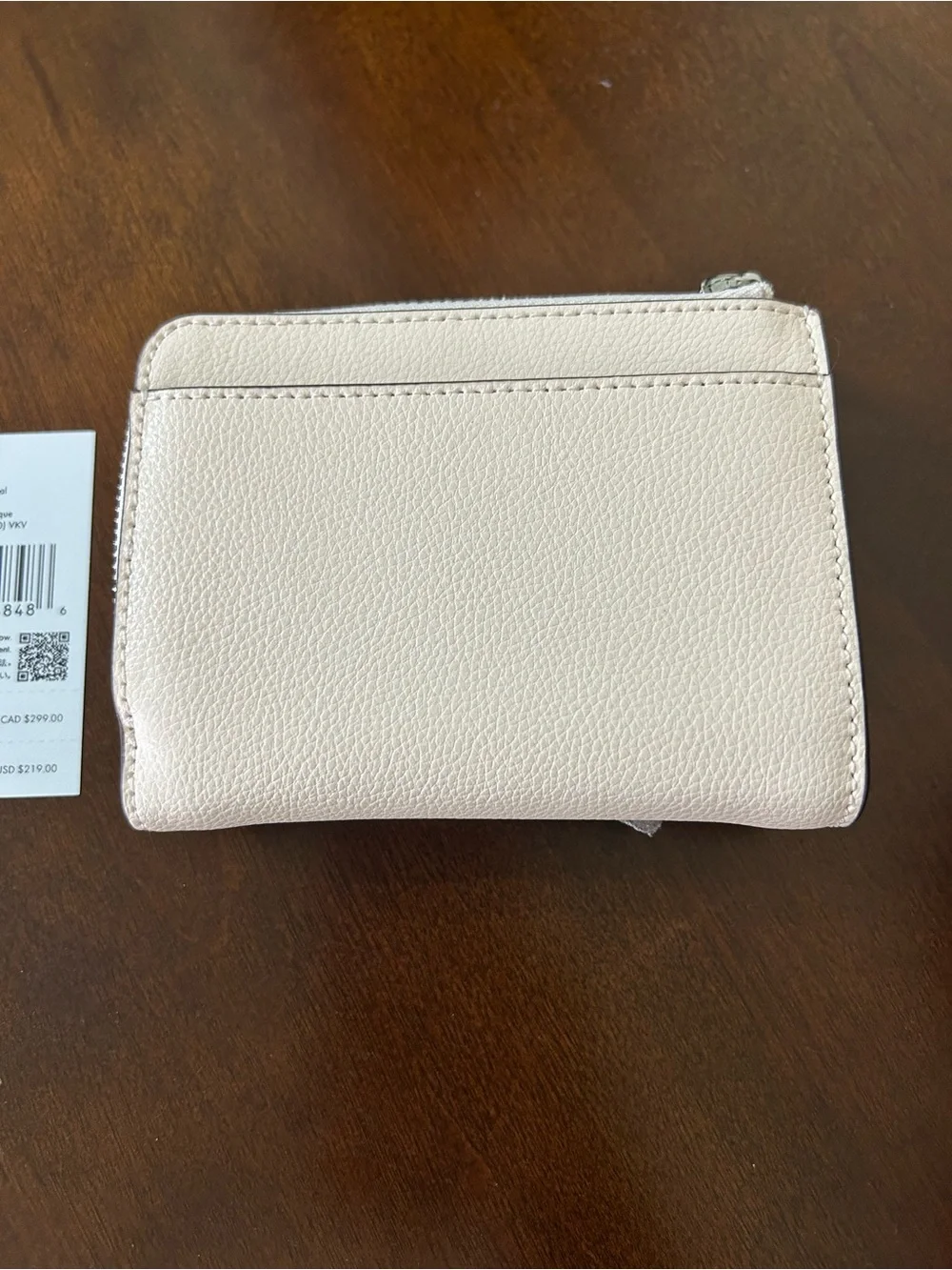 kate spade 3D Floral Small L-zip Wallet in Fresh Peach MSRP $219