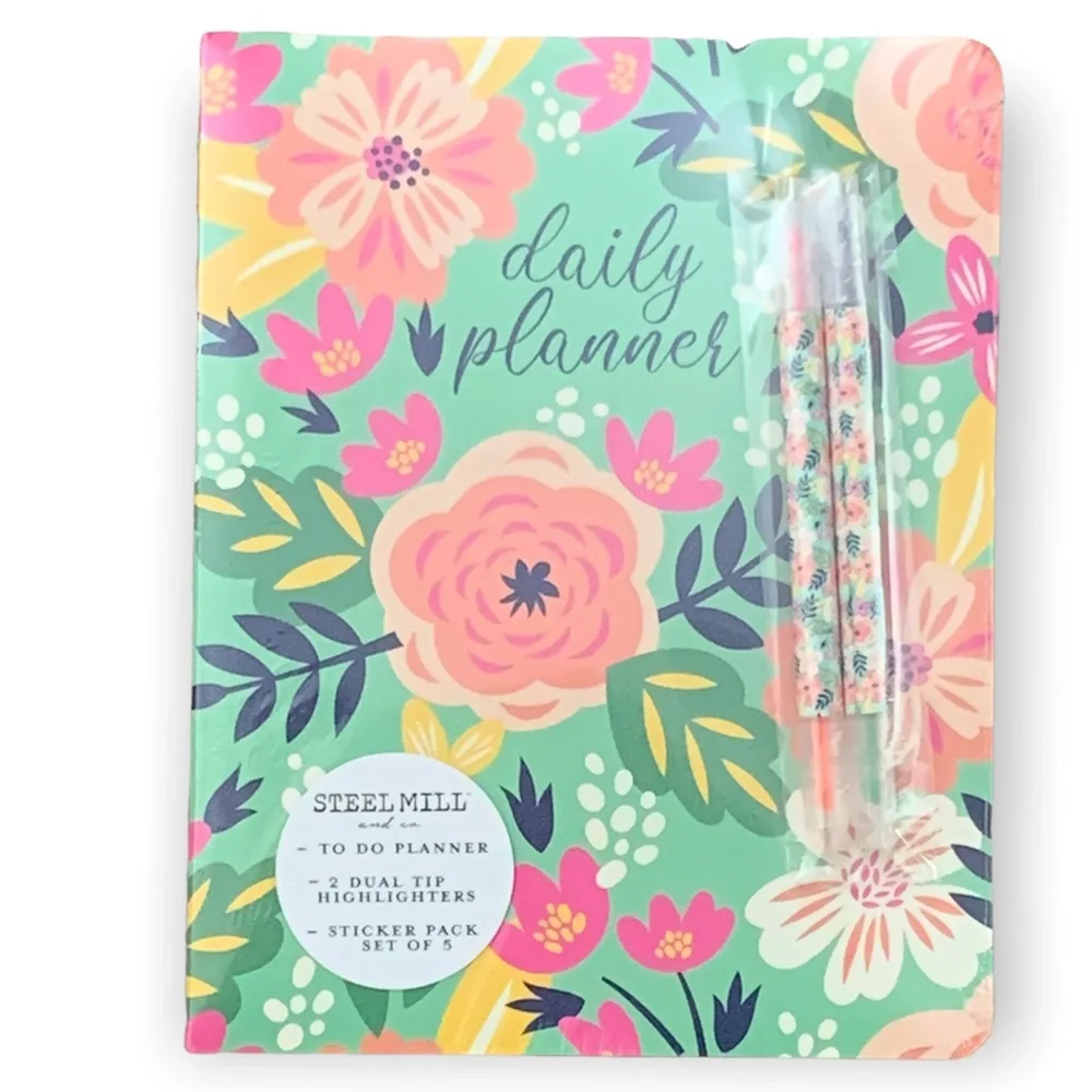 Steel Mill and Company Floral Undated Daily Planner