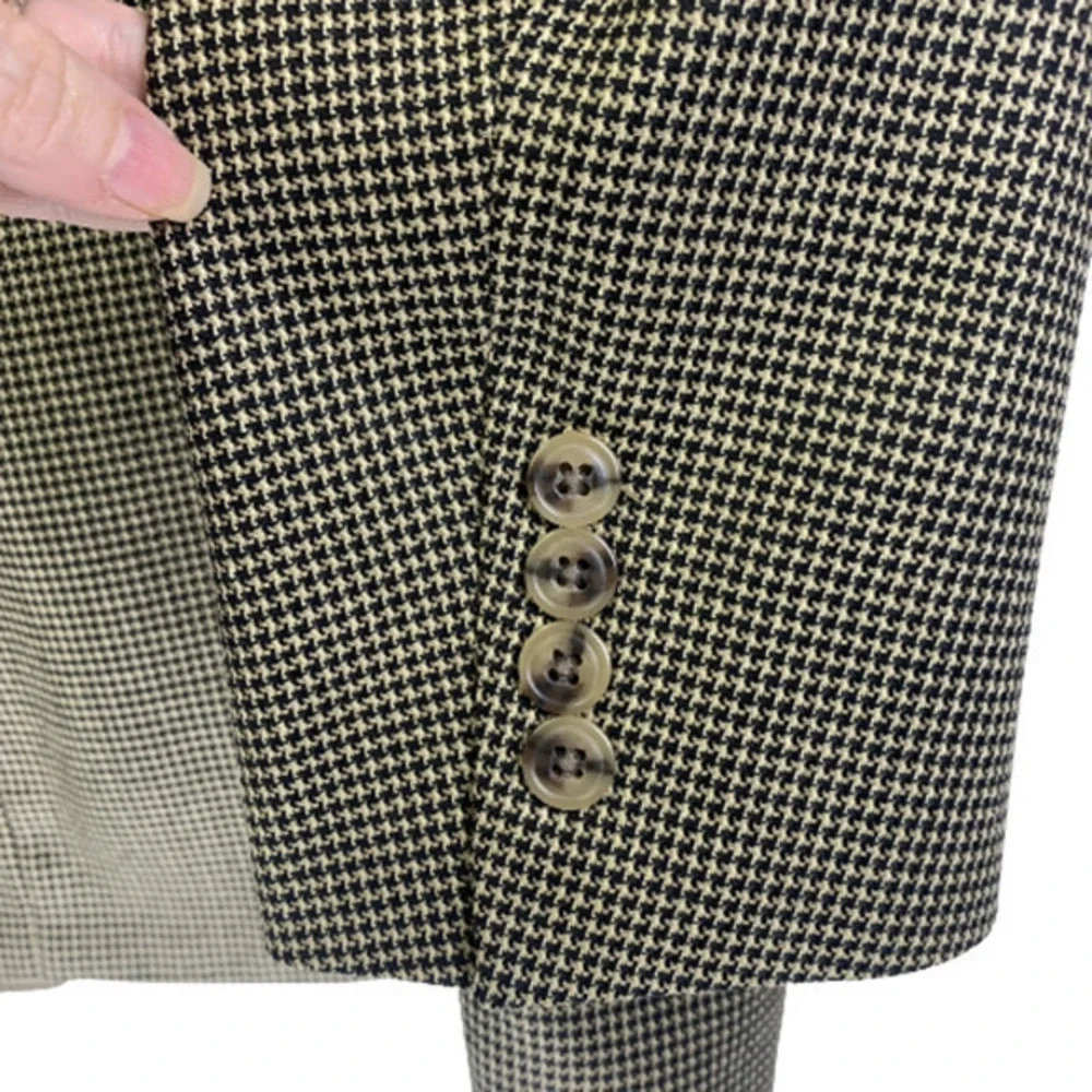 AUSTIN REED Beige Houndstooth Sport Coat Blazer‎ Jacket