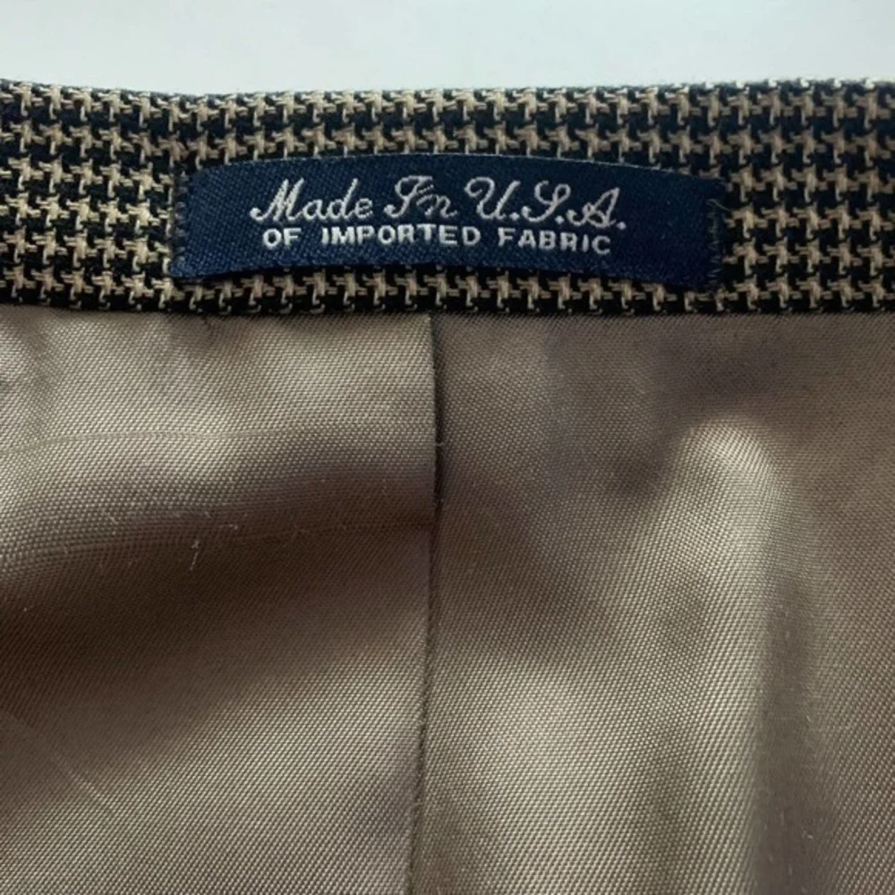 AUSTIN REED Beige Houndstooth Sport Coat Blazer‎ Jacket