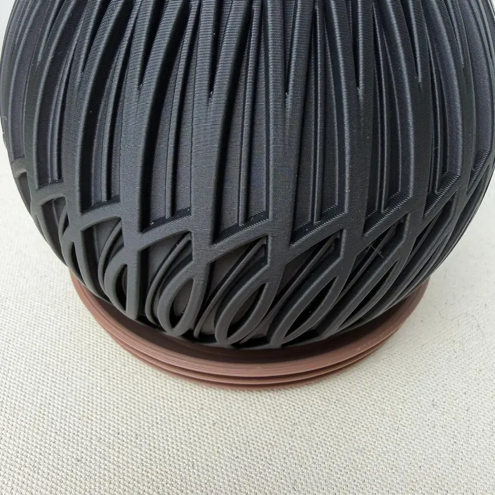 The Lumen Planter, Indoor Flower Pot, Tabletop Planter, Raised Pattern