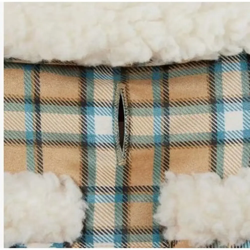 Frisco Lightweight Plaid Pocket Dog & Cat Coat, Medium