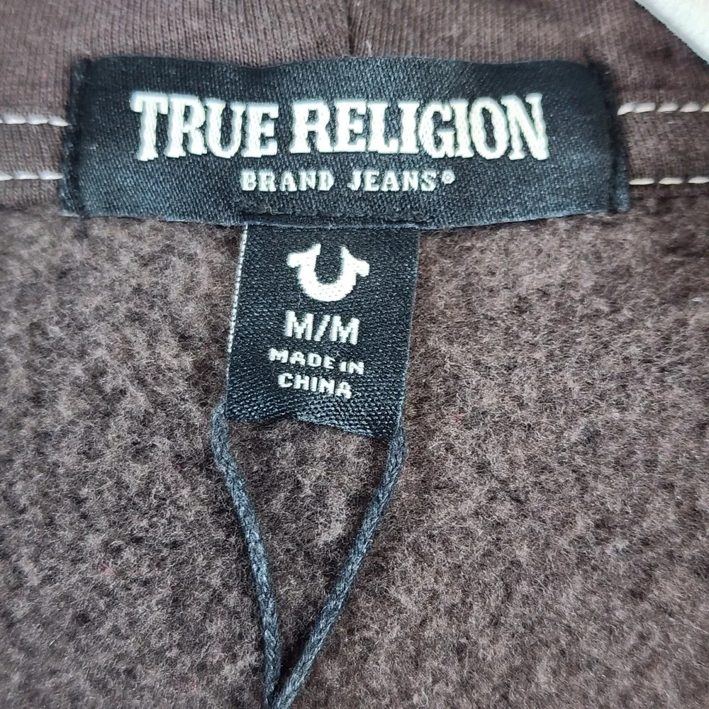 True Religion Buddha Logo Seal Zip Hoodie Men's Streetwear Grunge Y2K Size M NWT
