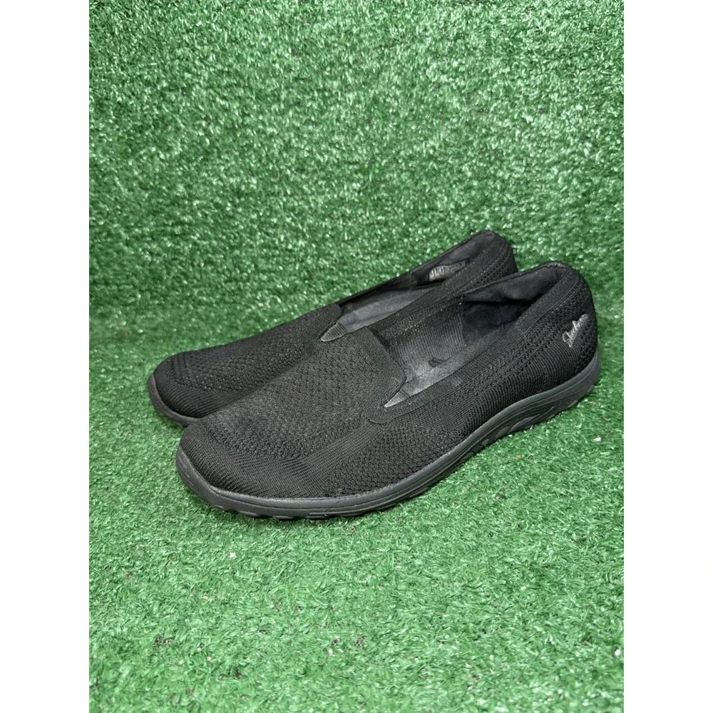 Skechers Shoes Womens Size 8.5 Black Reggae Fest Willows Slip On Comfort Sneaker