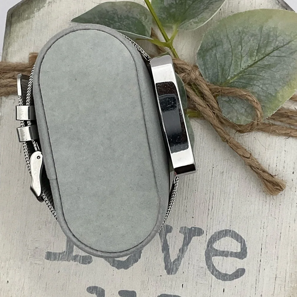 American Exchange Quartz Men’s Watch Square Face Silver Tone Movt #7231‎ Used