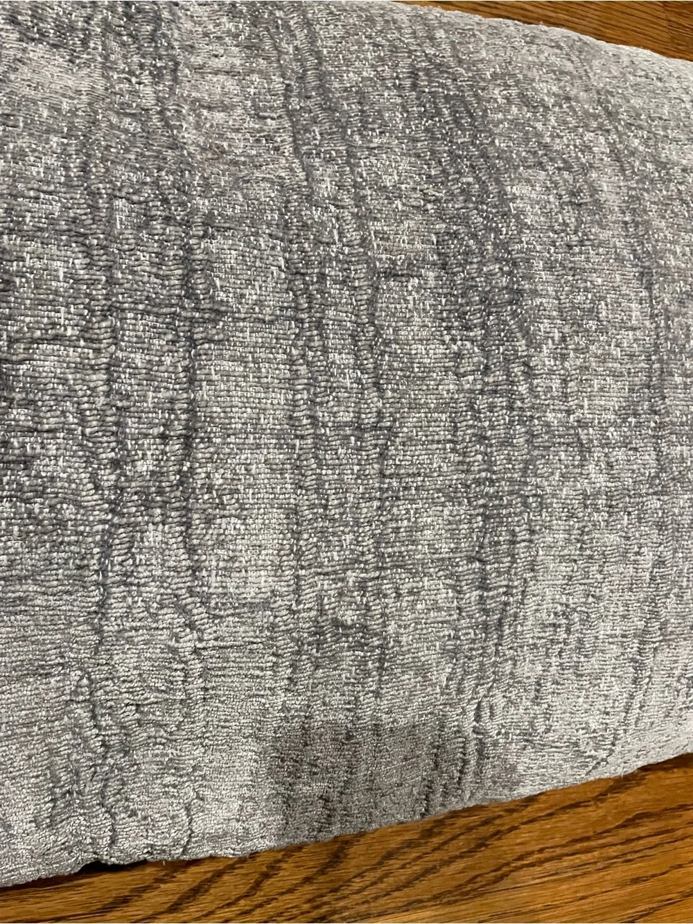 Pottery Barn Washed Velvet Lumbar Pillow Cover Gray 16x26 With Insert