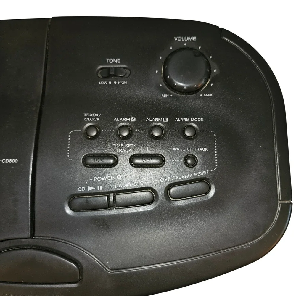 Sony ICF-CD800 Dream Machine CD Clock Radio AM FM Dual Alarm Vintage 1994 Black