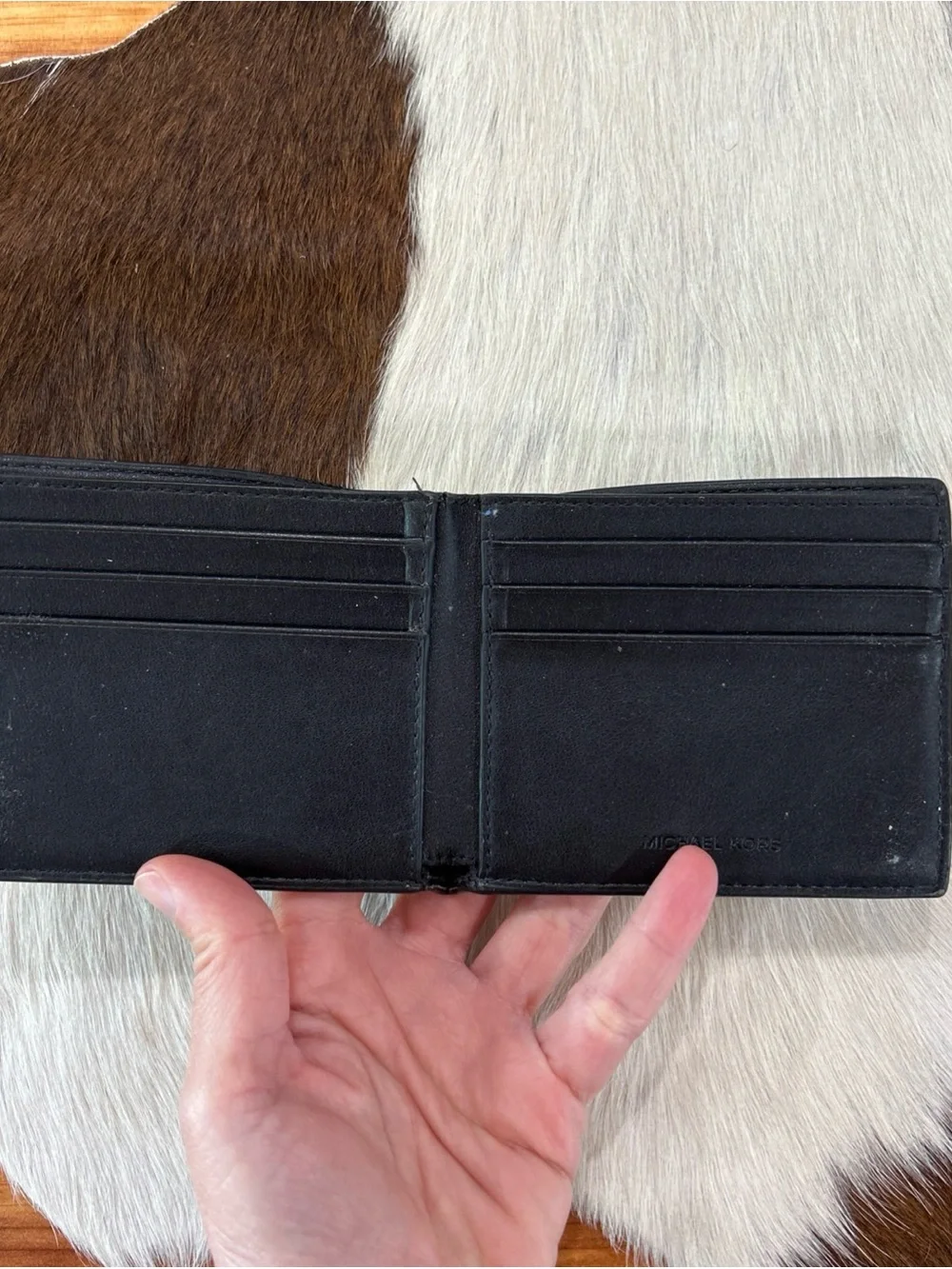 Michael Kors Cooper Bifold Wallet Monogram Jet Set Mens Brown