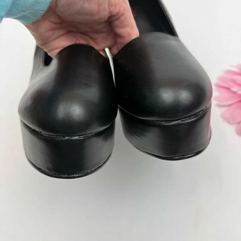 Demonia Dolly-50 Mary Jane Platform Heels Black Vegan Leather Goth Grunge Punk