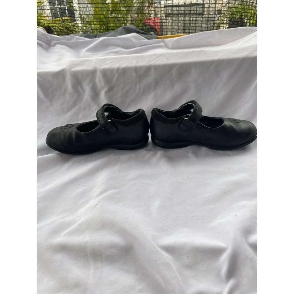 Clarks Breeanjo Children Mary Jane Black Light Up Leather Casual Flats Size 7.5