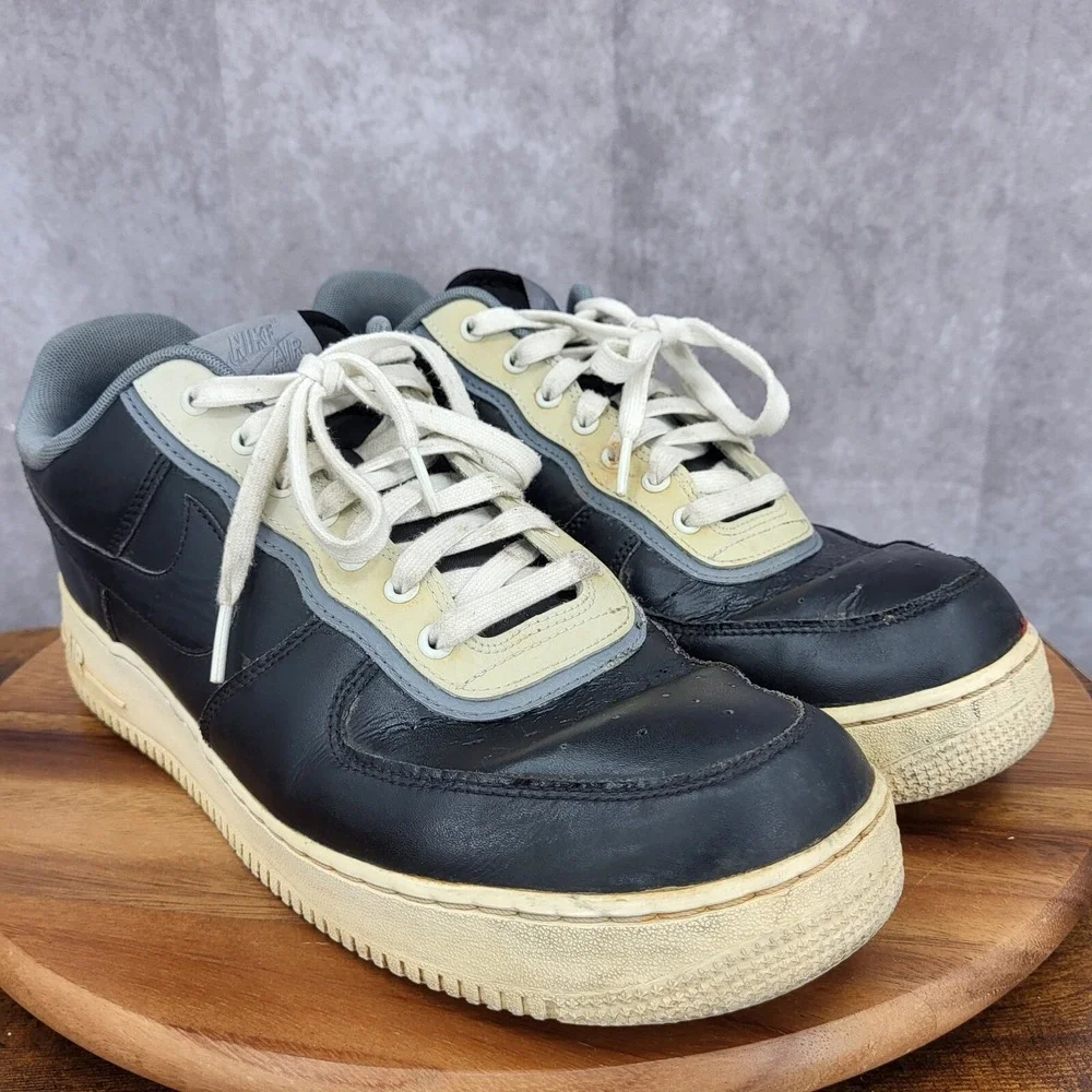 Nike Air Force 1 LV8 Sneakers Mens 13 Black Pure Platinum Lace Up Shoes Platinum