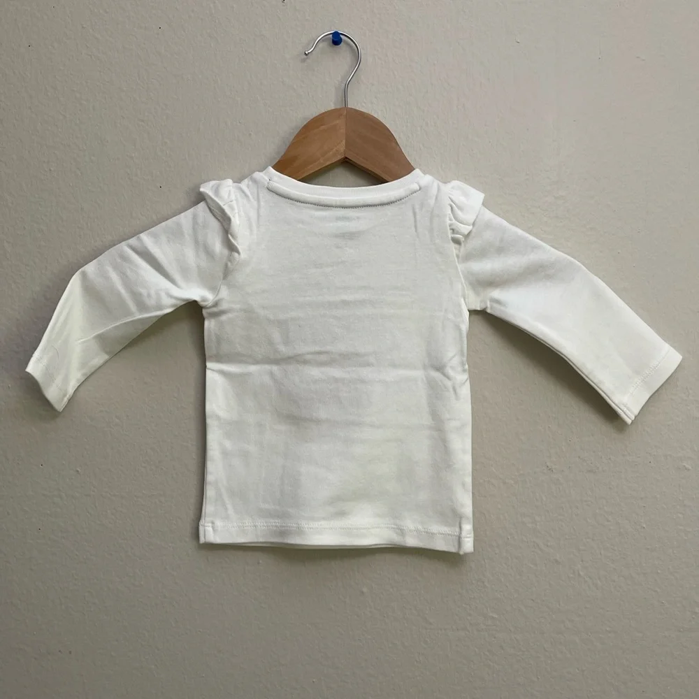 Gymboree Baby Girl Long Sleeve shirt Embroidered size 6-12 Months 100% Cotton