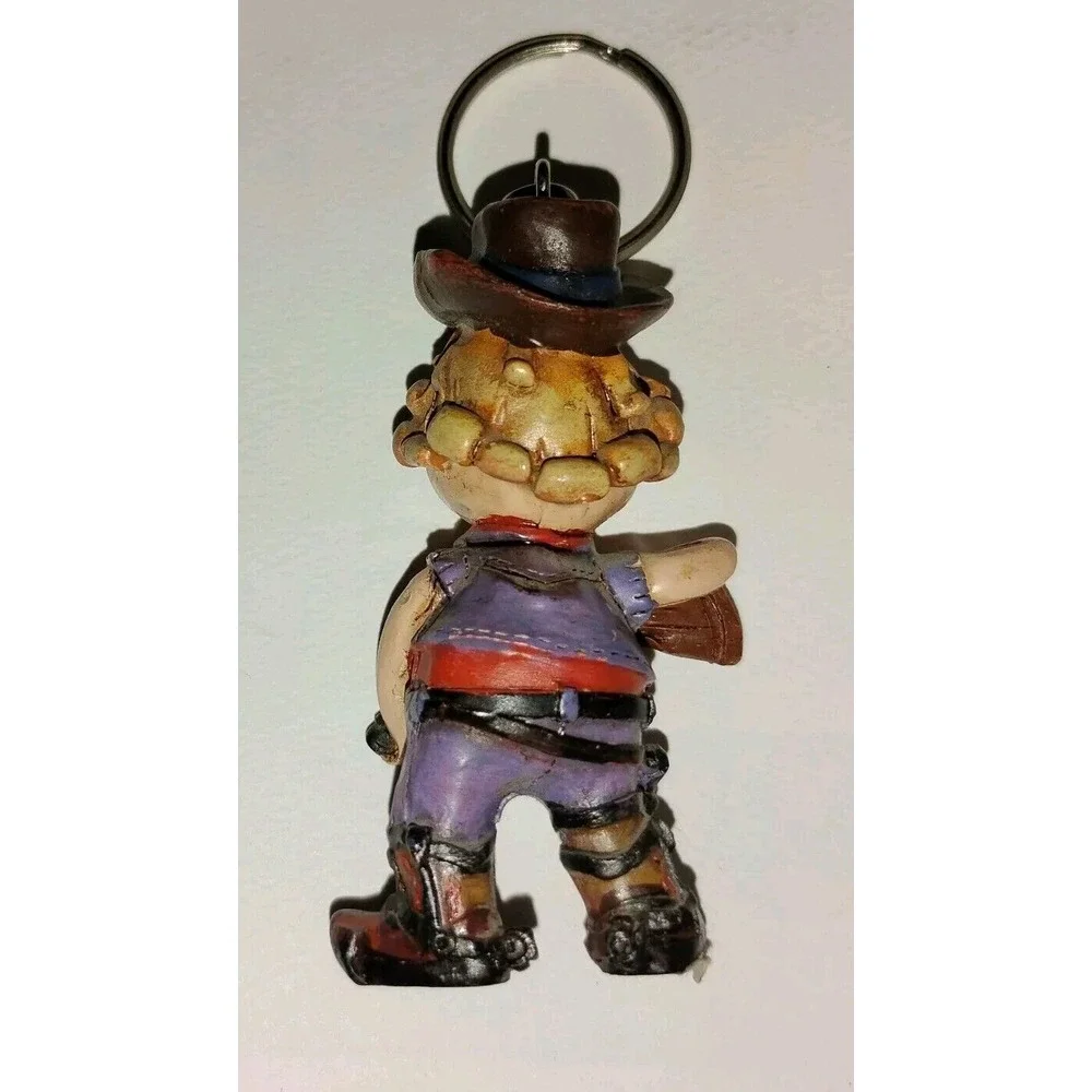 Crazy Crosseyed Cowboy Keychain Figure Possible Vintage Carrying‎ Shotgun Scar