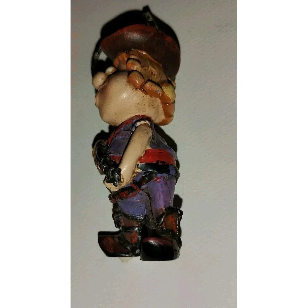 Crazy Crosseyed Cowboy Keychain Figure Possible Vintage Carrying‎ Shotgun Scar