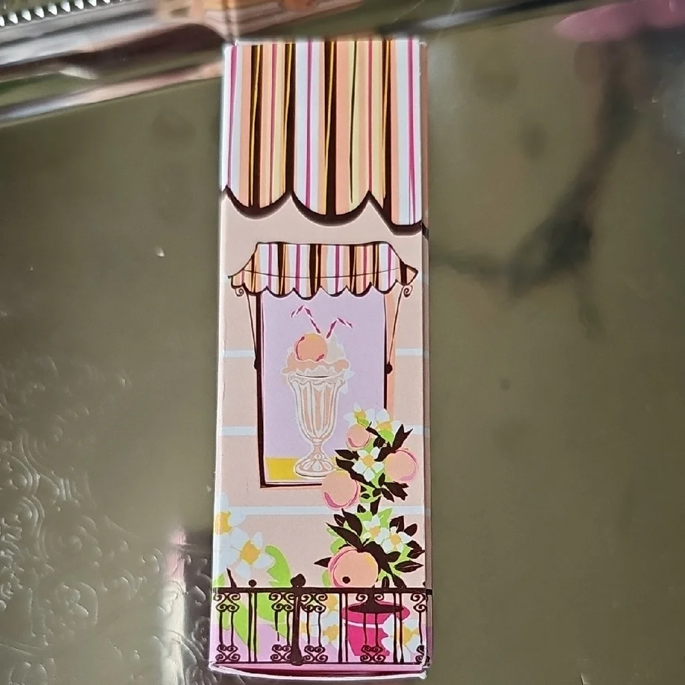 NIB Jaqua Beauty Peach Parfait Lip Whip Lip Gloss Peach Scented With Shimmer