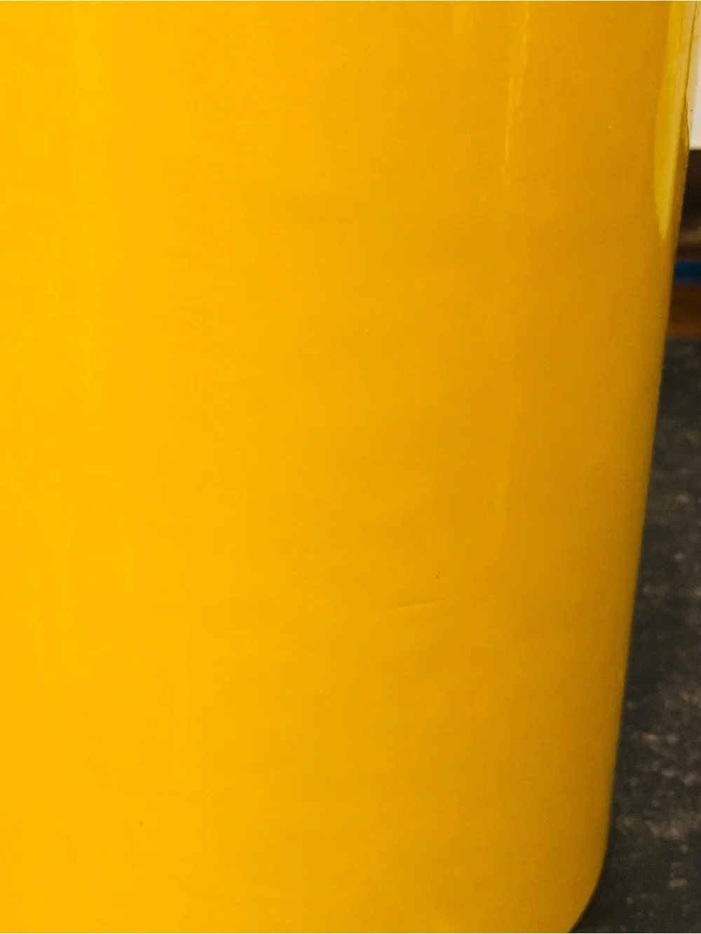 Vintage MCM Morgan Bucket Brigade Yellow Ice Bucket with White Handle