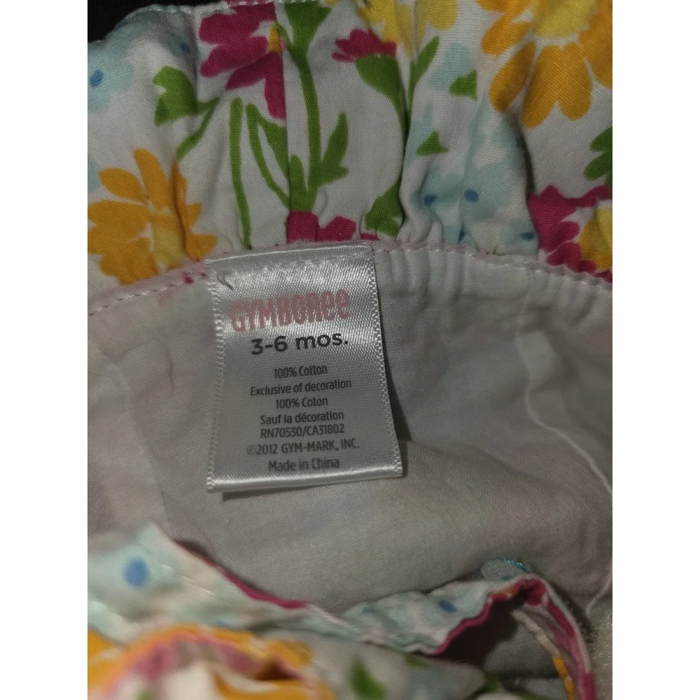 Gymboree layette line spring blossom floral dress and hat size 3 6 months