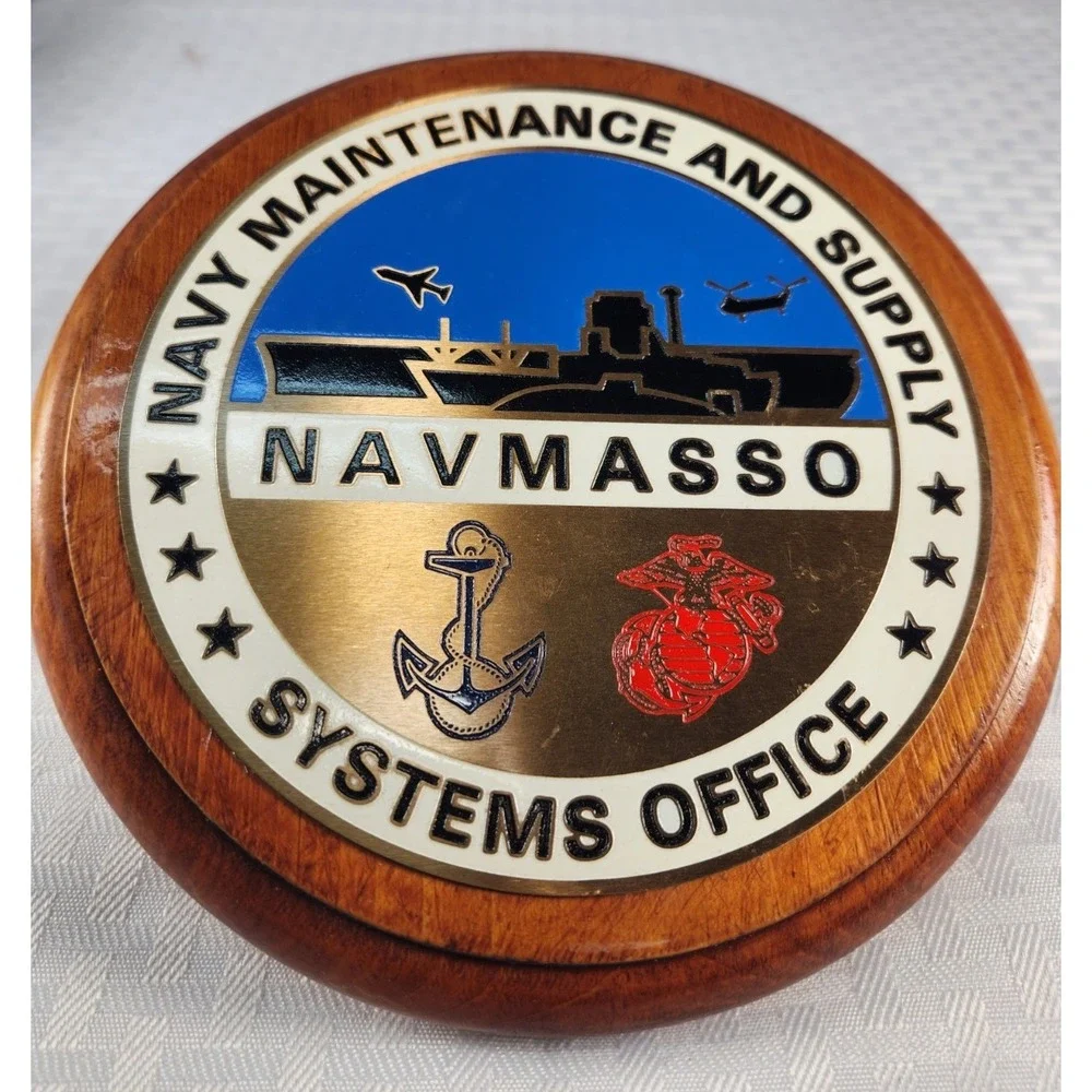 US Navy USN Maintenance & Supply Systems Command NAVMASSO Plaque Sign Vintage