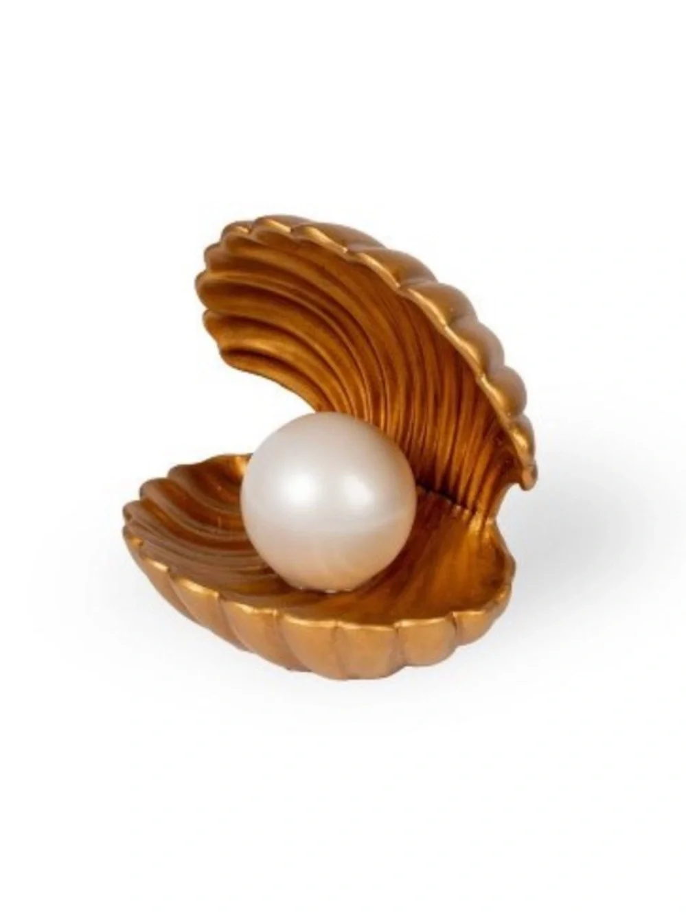 Gold Shell with Pearl, Decorative Resin Figural Target Bullseye's Playground™