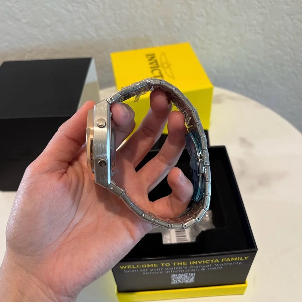 Activa X Invicta Digital Unisex Watch - 45.5mm, Silver