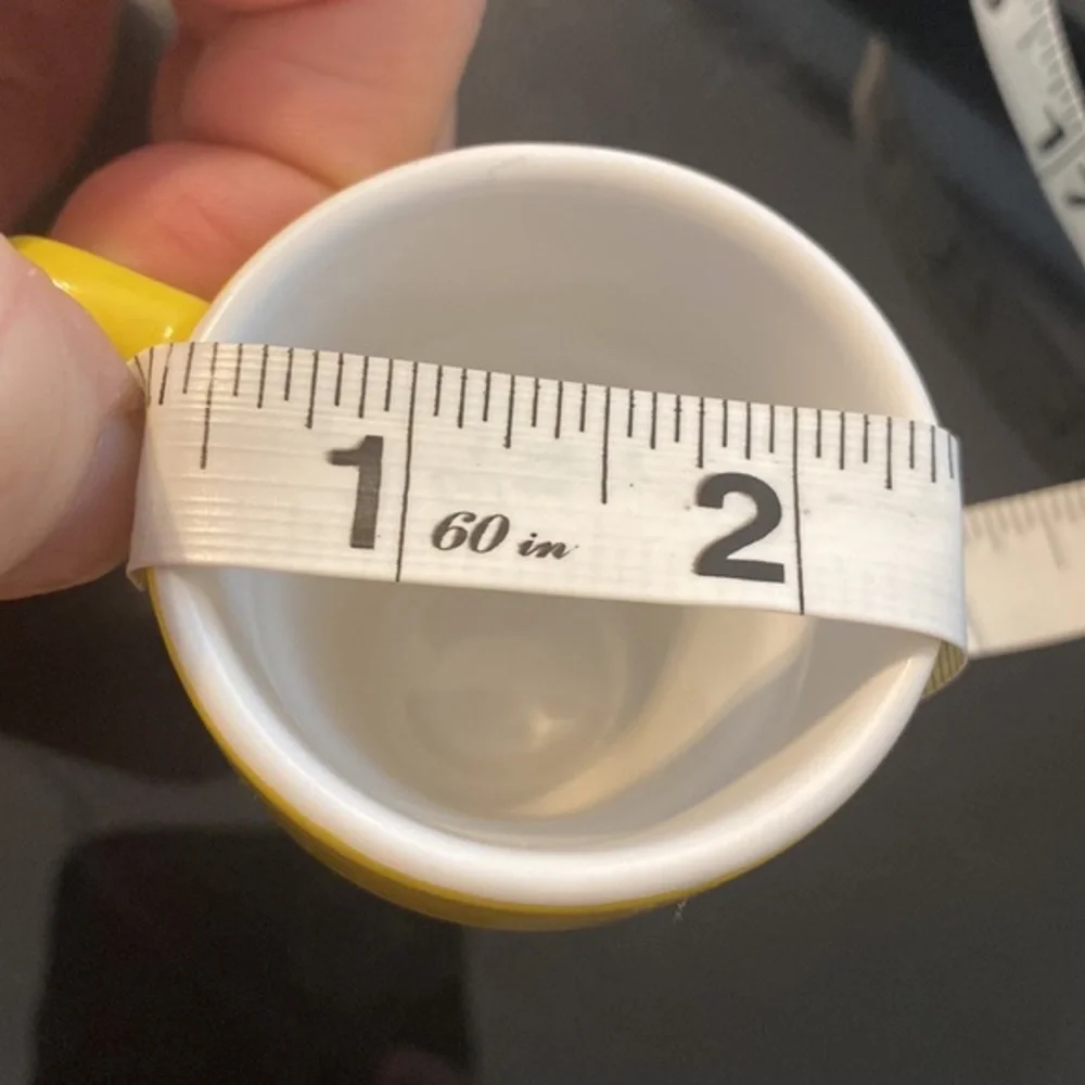 Pier 1 Imports Yellow Stoneware Espresso Cup & Saucer Set
