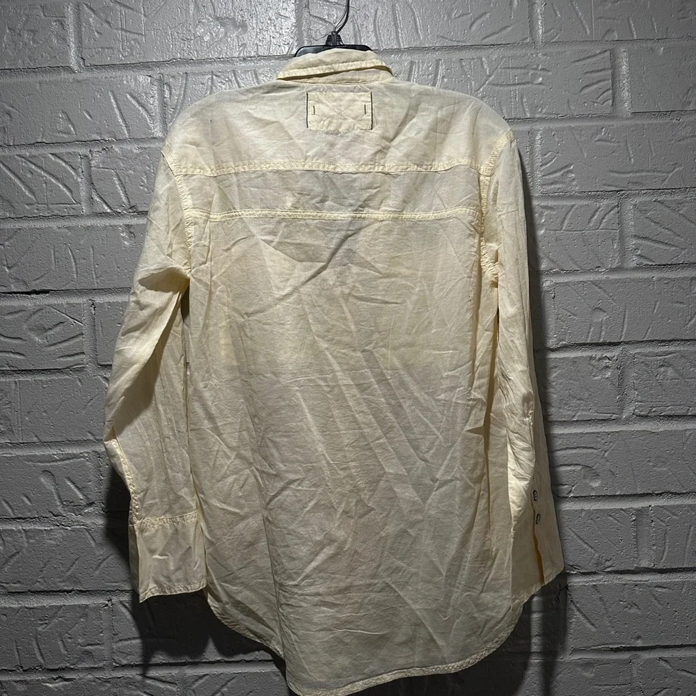 New Free People Sheer Luck Shirt In Bone Size Small