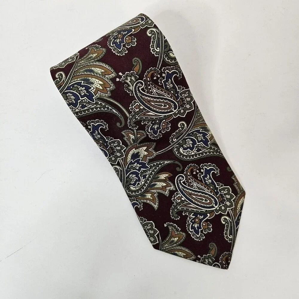 Hathaway Mens‎ All Silk Paisley Tie 3.5