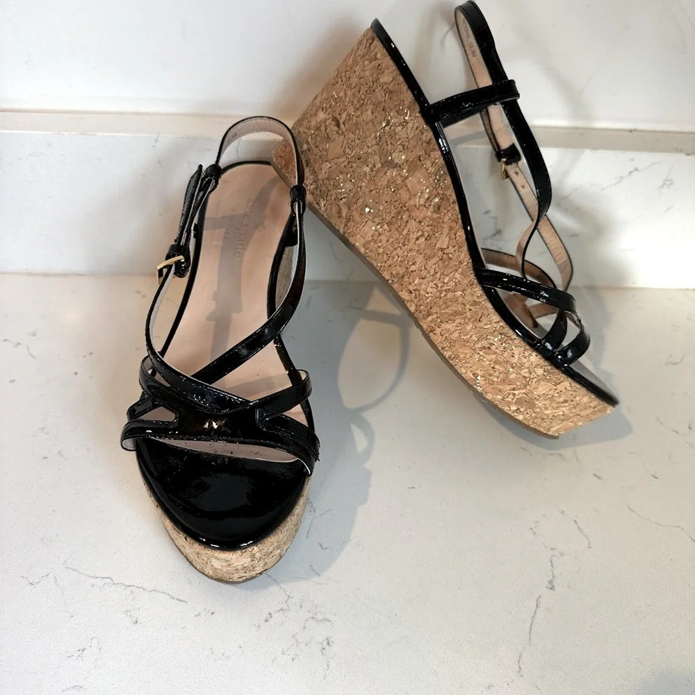 Kate‎ Spade Talanse Strappy Patent Wedge, US 6