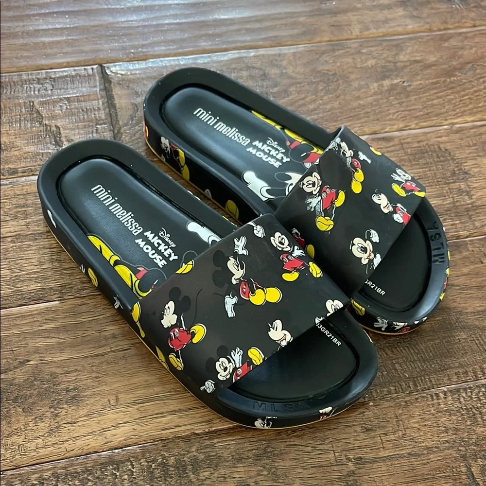 Mini Melissa Disney Mickey Beach Slide Sandals size 13