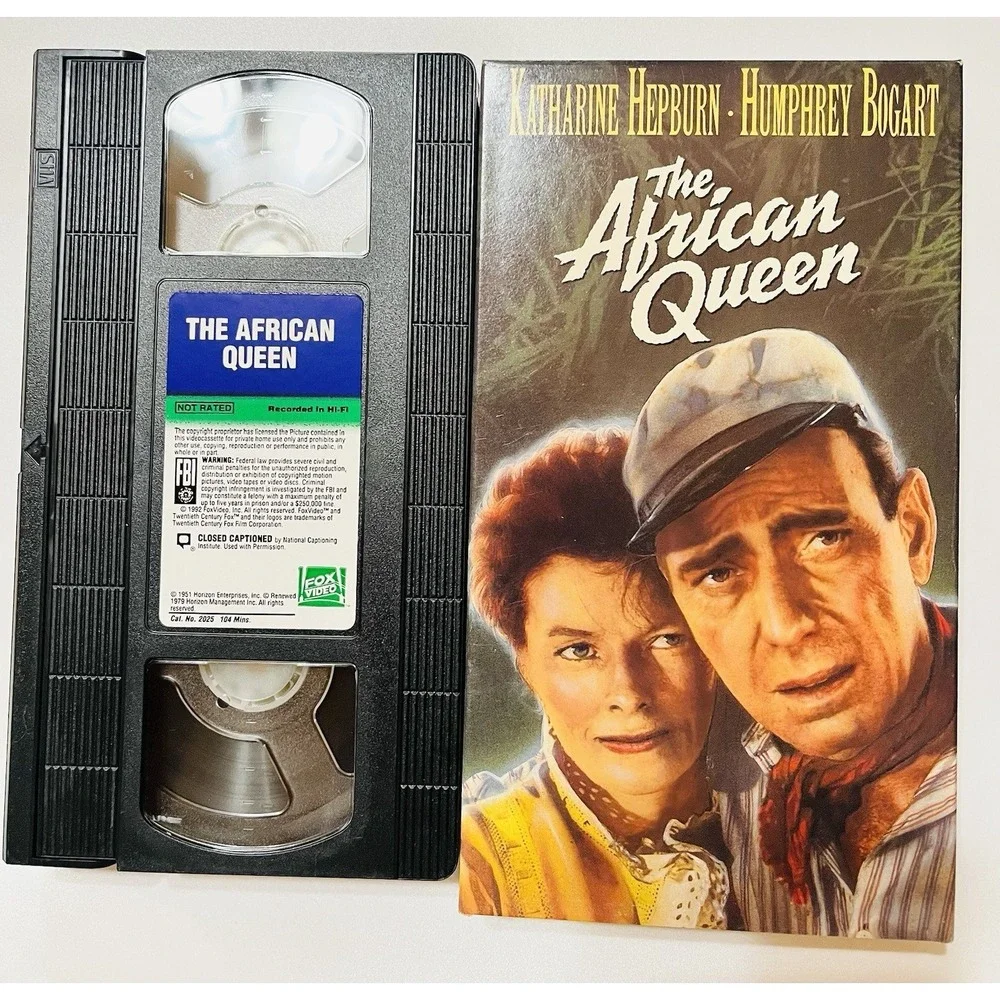 The African Queen VHS 1951 Humphrey Bogart Katharine Hepburn Fox Video