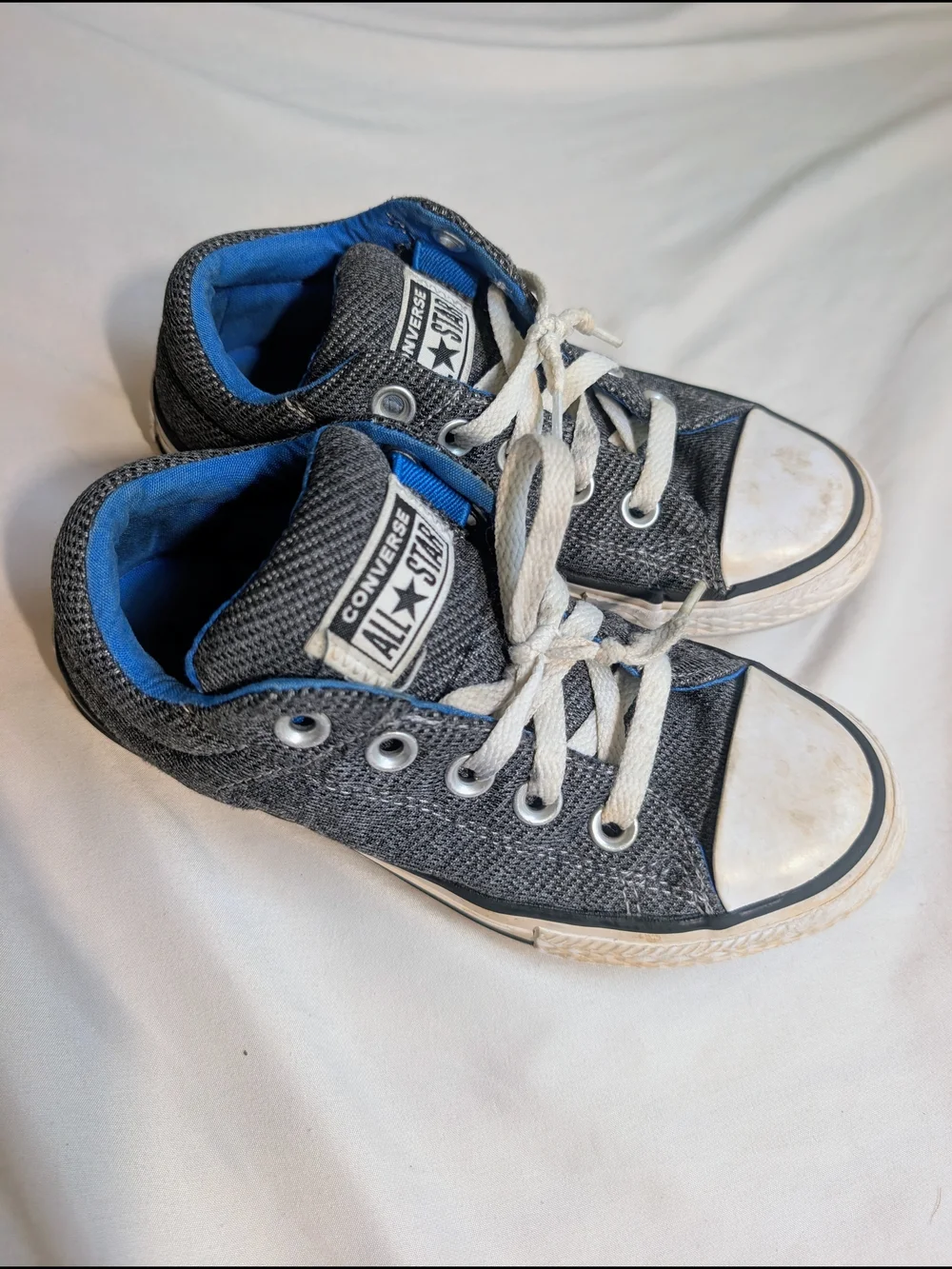 Converse Kids' Gray Denim Low-Top Sneakers - Blue Lining