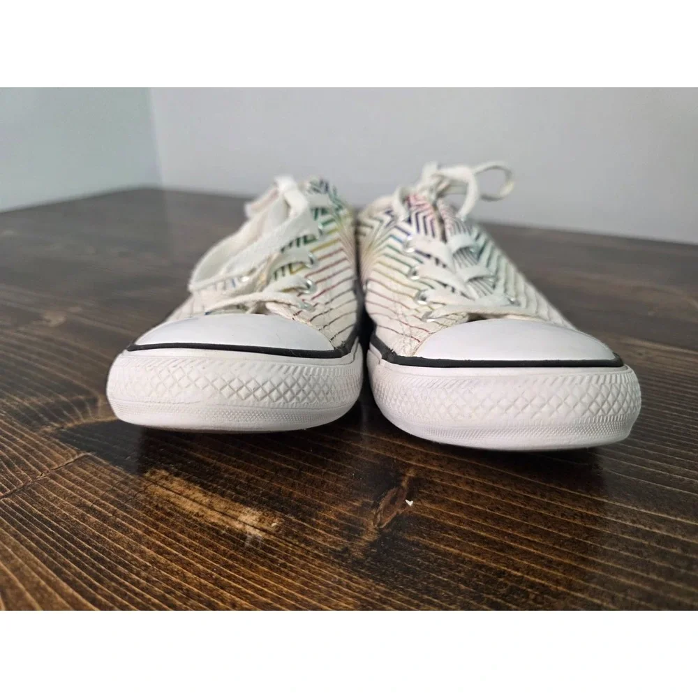 Converse All Star Youth Sneakers Size 3 EU 35 White Canvas‎ Casual Kids Shoes